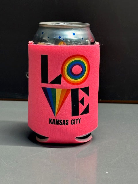 Love Pride Kansas City - Can Cooler Koozie (Pink)