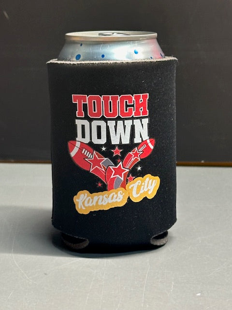 Touch Down Kansas City - Can Cooler Koozie (Black)