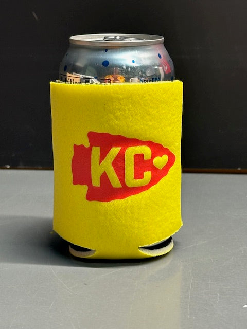 Red Arrowhead Kansas City - Can Cooler Koozie (Yellow)