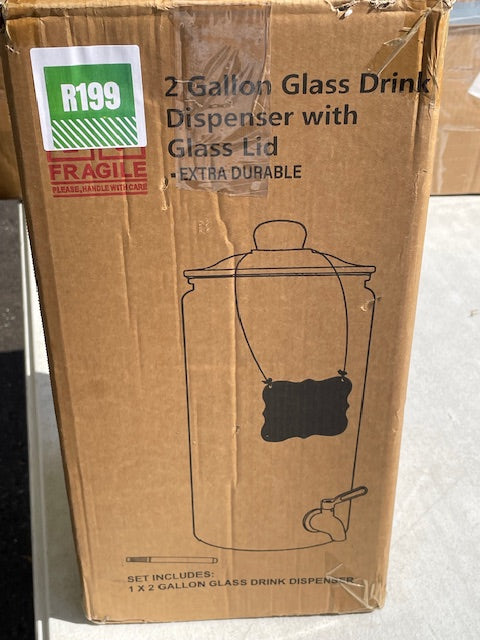 Glass 2 Gallon Beverage Dispenser (This Item Cannot Be Shipped)