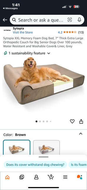 Memory Foam Dog Bed XXL 7" Thick