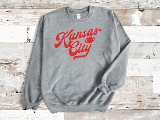 Kansas City Football Sweatshirt - Sport Gray