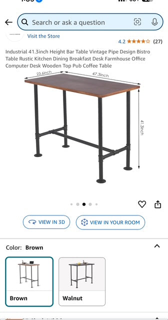 Bar Height Table