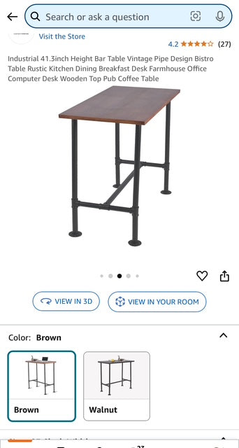 Bar Height Table