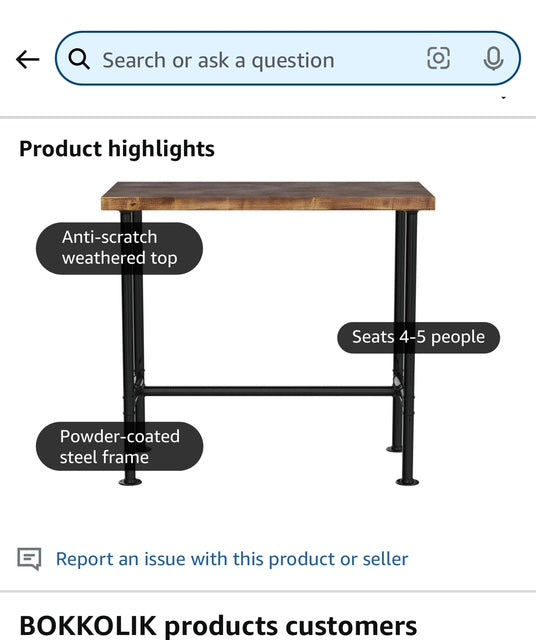 Bar Height Table